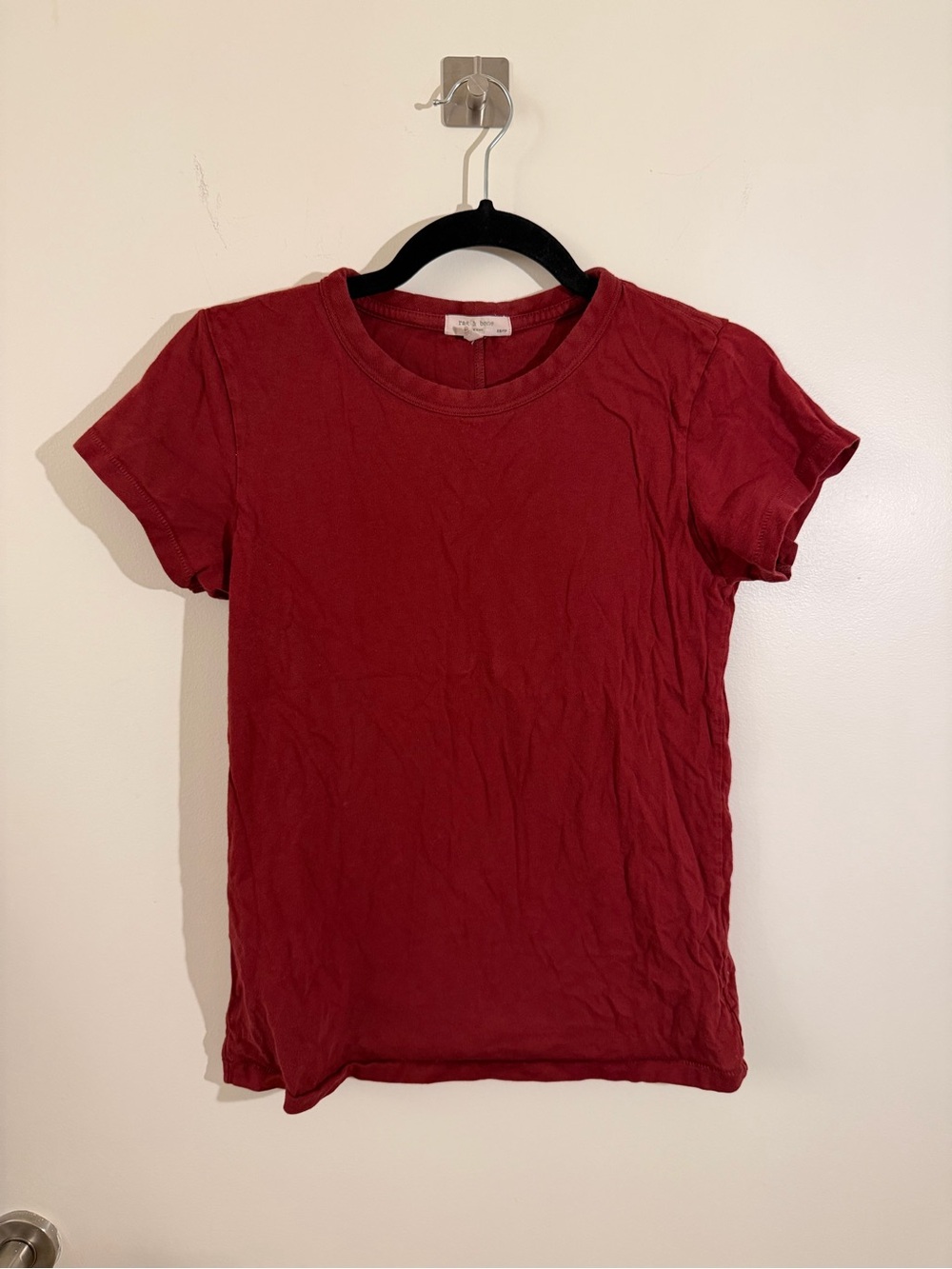 Rag and Bone Red Cotton T Shirt